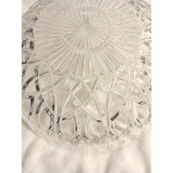 Bowl Cut/Pressed Clear Glass Pasari/Indonesia Bowl 8 inch SERVING BOWL - Picture 5 of 8